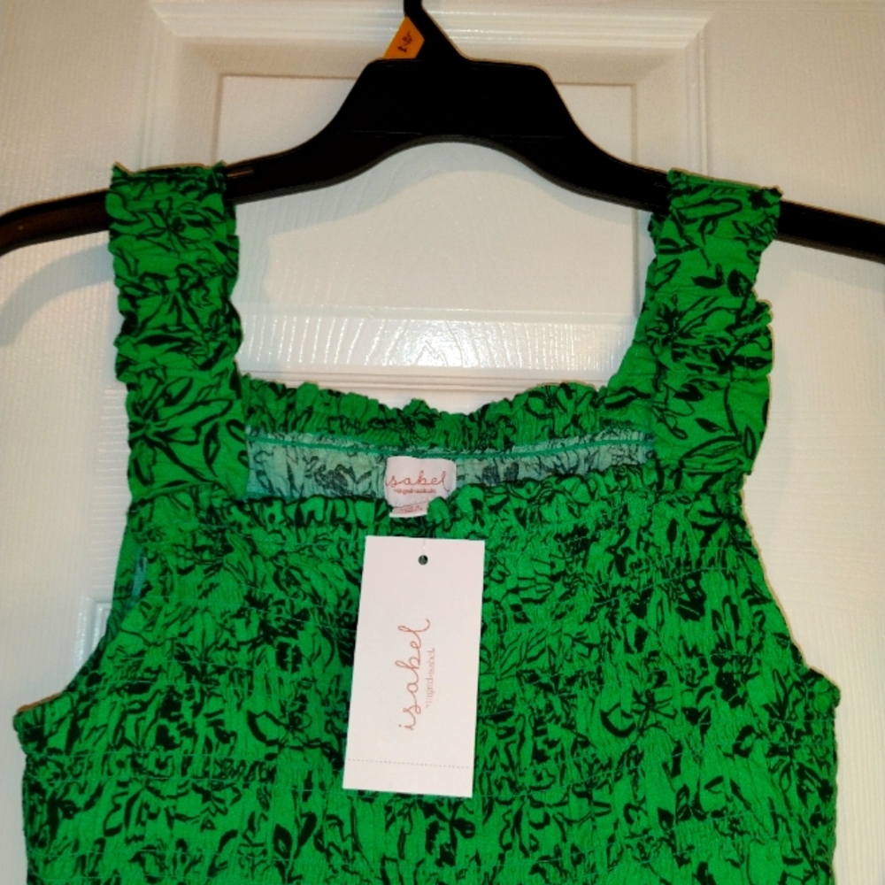 Isabel by Ingrid+Isabelle maternity green two-piece set size: Large